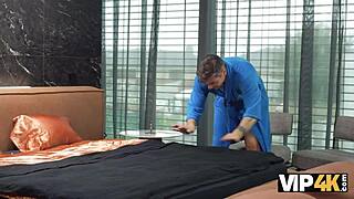 vip4k. 18+ chloe heart's tight shaved pussy rescued and fucked hard by older guy