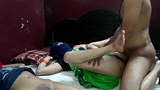 neighbors asian duo bends over for massive cock pounding in desi threesome