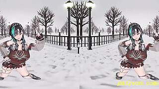 chihaya's vr180 mmd dance in 3d hololive style