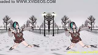 chihaya's vr180 mmd dance in 3d hololive style