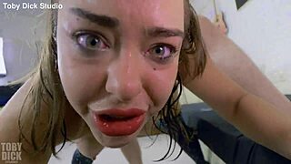 exotic roxy richie facefucked swallows piss after brutal anal ass smash