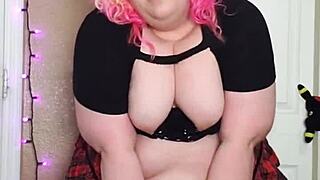 hairy bbw lifts skirt no panties wet pussy tease