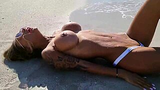 sexy monika fox masturbates squirts wildly sea beach