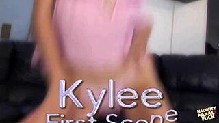 Kaylee's skinny frame rocks in hard anal pounding