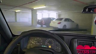 nicole rey rides spanks big tits in intense car pov fuck