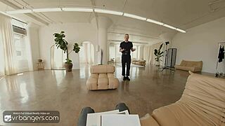 Young teen pussy gets pounded hard at casting interview vr