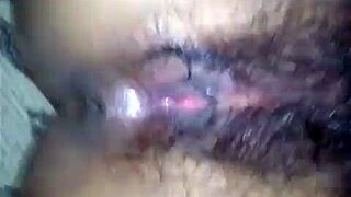 hairy pussy stretched by big black cock cumshot