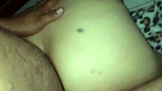 She films huge dildo stretching tight ass then takes quick pounding