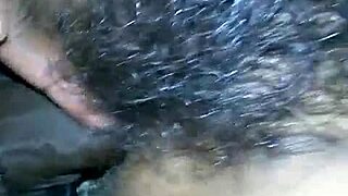 hairy pussy stretched by big black cock cumshot