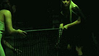 Bound Lesbian Slave Chained in Garage Torment?