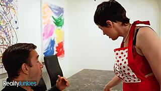 sexy housewife moans as perky tits drown in hot neighbor cum