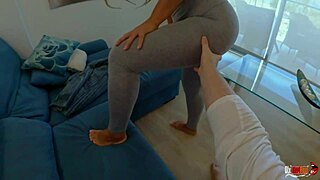 latina milf sneaks pov ride while husband sleeps unaware