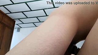 Passionate creampie floods busty prostitute in wild doggystyle romp