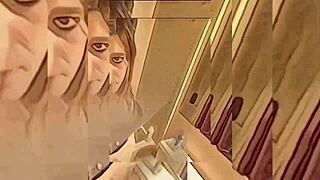 i can't stop staring at this hot shemale stripping teasing in underwear