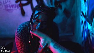 tickling barefoot toes breaks foot slave during bdsm training