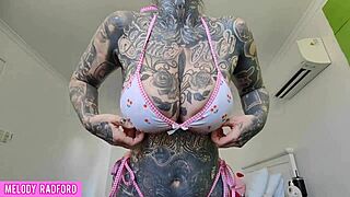 Cheeky Milf Mommy Flaunts Huge Bikini Tits Tease