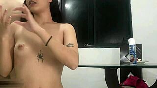 Exclamatory-provocative little latina stepsis with tiny tits loves gulping cum down!