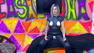 Inflatable doll fuck with big pussy lips wife watches secretly