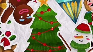 Christmas milf oral cumshots tease with deepthroat facials