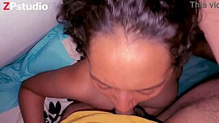 Latina Teen Slut Sucks Cock Hard for Massive Cum Mouthful