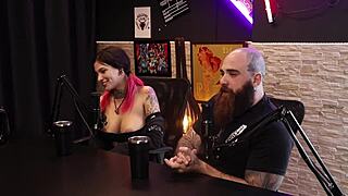 Qween Iron Biker Sensual Casting Highlights Sheer Red Tease