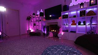 beautiful girl teases webcam with solo play allure