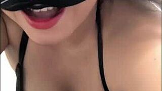 Horny latina milf bends over big natural tits fucked doggystyle homemade