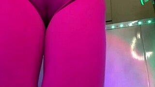 Why squirt soaking those tight pink leggings when you could drench me instead?