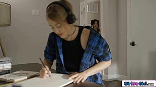 Asian Coed Lulu Chu Licks and Fingers Babysitter Electra Rayne