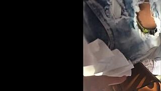 juicy blonde ass caught candid voyeur style up close