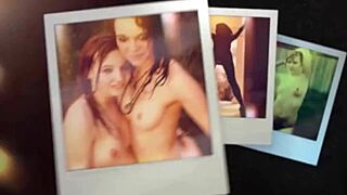 Blonde Bailey strips bare and toys pussy on sofa