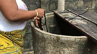 Filthy outdoor laundry fuck pounds dirty slut senseless!