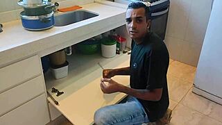 Pregnant tattooed babe takes plumber's big cock creampie