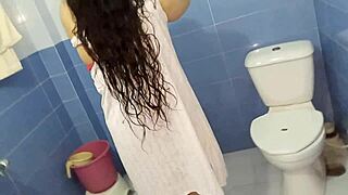 gorgeous chubby desi bhabhi's steamy nude shower reveals juicy curves