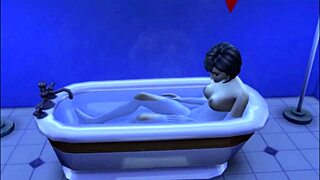 Carmen's toilet anal romp first customers wild!