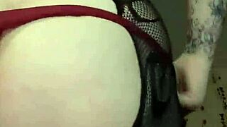 striptease slut squirts from vibrator suction on big tits