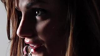 lily teases tight pussy before inserting dildo deep in ass