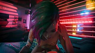 Panam Judy Cyberpunk Threesome Anal Tease Part 2