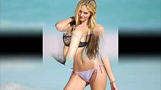 Slim beauty teases in sexy bikini on display