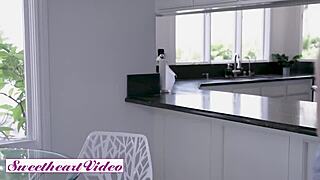 Thanks for the hospitality by licking your pussy!