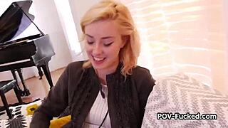 Blonde Bombshell Craves Her First Porn Adventure