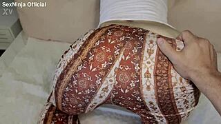 stepmom stuck under bed? now riding my cock till creampie squirt