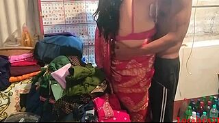 Crazy Indian wife saree fuck by husband hardcore home pounding