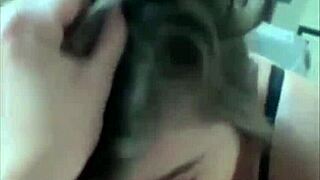 amateur lesbian couple dives into eager oral pussy licking