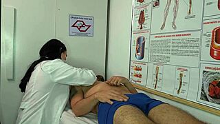 Nurse gets wildly aroused seeing patient's massive throbbing erection ready for juicy action