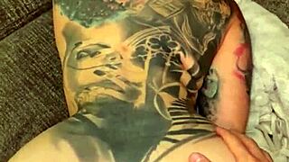 tattooed stunner giuliana cabrizia teases before taking cock in pussy and mouth