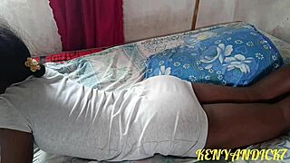 african couple goes rough doggystyle bent over with massive black cock in homemade heat