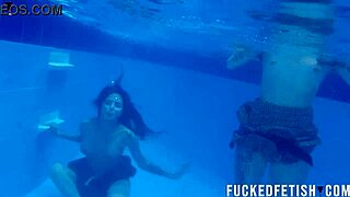 Yessica Bunny and Helen Star's Horny Latina Duo Orgasm by Poolside Oral Play