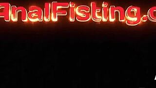 sexy lesbians stretch and fist tight butt holes wide