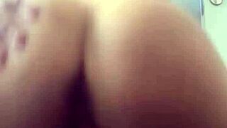 curly lingerie babe fucks dildo and fingers ass hard 😈🔥